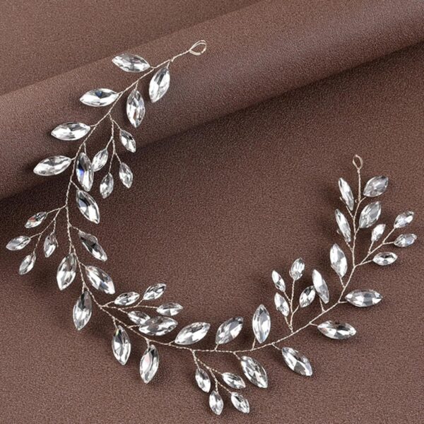 Horse Eye Silver Flexible Chain Headband Headwear Wedding - Image 6