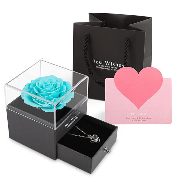 Preserved Flower Rose Jewelry Box Acrylic Gift Box - Image 7