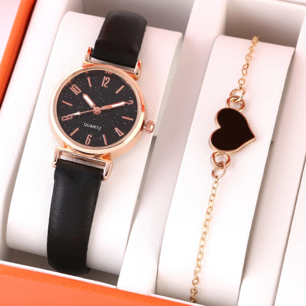 Lady Temperament Heart Bracelet Quartz Watch Suit - Image 9