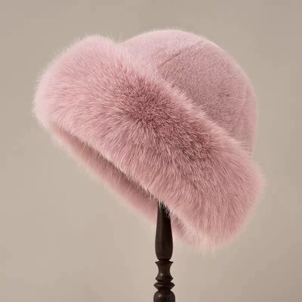 Hat Female Fur Fluffy Plush Warm - Image 9