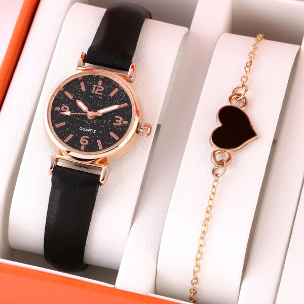 Lady Temperament Heart Bracelet Quartz Watch Suit - Image 10