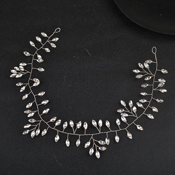 Horse Eye Silver Flexible Chain Headband Headwear Wedding - Image 2