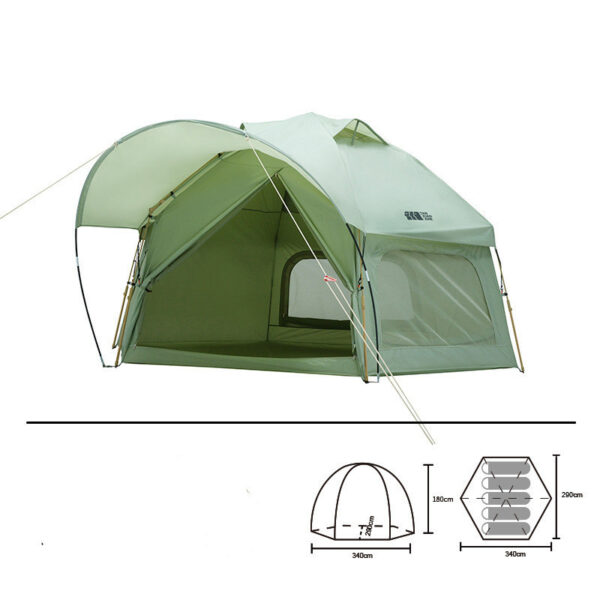 Outdoor Thickened Rainproof Portable Folding Automatic Camping Tent - Image 3