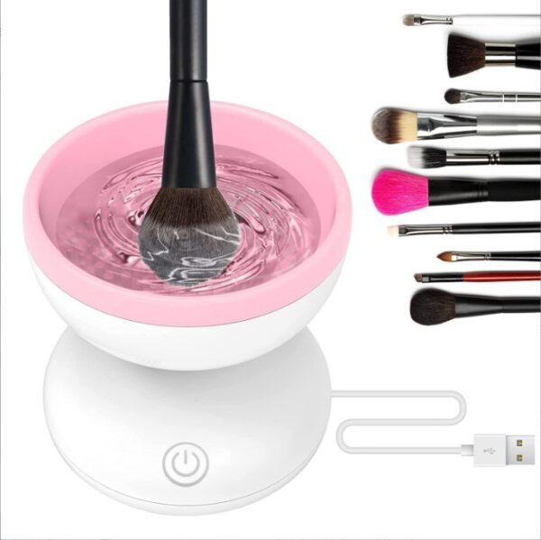 Electric Makeup Brush Cleaner Machine Portable Automatic USB Cosmetic Brush Cleaner Tools For All Size Beauty Makeup Brushes Set - Image 6