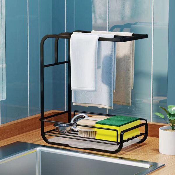 Kitchen All Products Draining Sink Storage Towel Dishwashing Sink Kitchen Sink Wall Mount Storage Artifact - Image 4