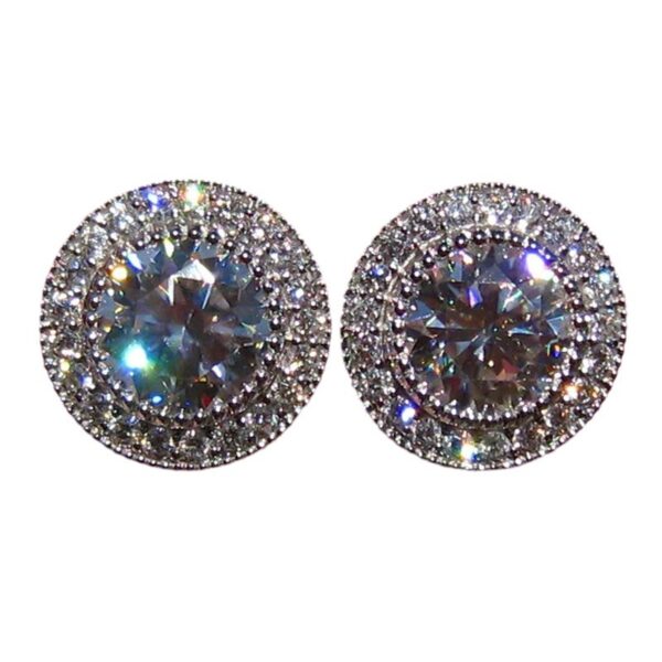 Inlaid Super Round Zircon Full-jeweled Stud Earrings Female - Image 4