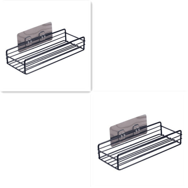 Bathroom Shelf Corner Frame Shower Wrought Iron Kitchen Accessories Storage Rack Holder Bathroom Shelves Bathroom Equipment - Image 2