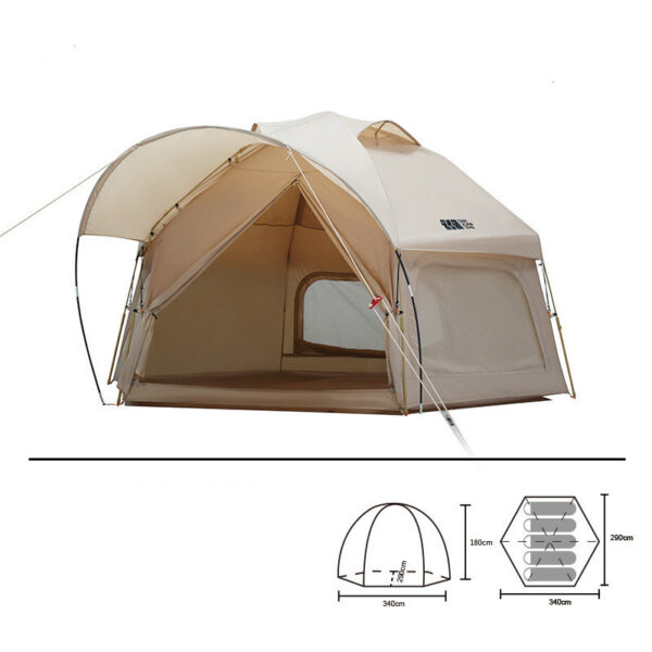 Outdoor Thickened Rainproof Portable Folding Automatic Camping Tent - Image 2