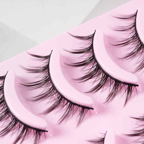 5 Pairs Manga Lashes New Arrival Anime Cosplay Natural Wispy  Korean Makeup Artificial False Eyelashes - Image 3