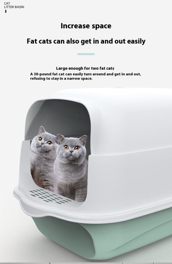 Litter Box Fully Enclosed Cat Toilet - Image 9