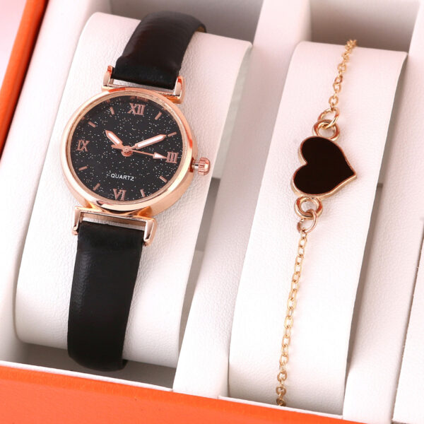 Lady Temperament Heart Bracelet Quartz Watch Suit - Image 7