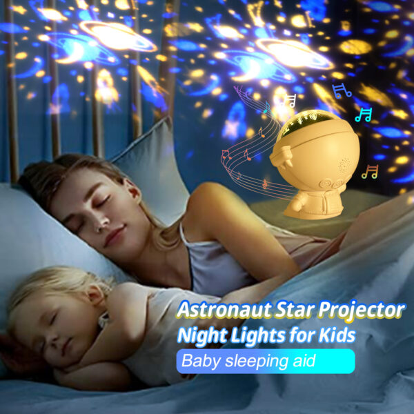 Galaxy Star Projector Starry Sky Night Light Astronaut Lamp Room Decr Gift Child Kids Baby Christmas Spaceman Projection - Image 10